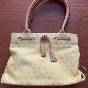 Dooney & Bourne light yellow monogram handbag